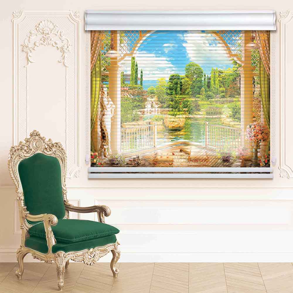 پرده زبرا شب و روز مدل PM-4 سایز 135x180 سانتی متر