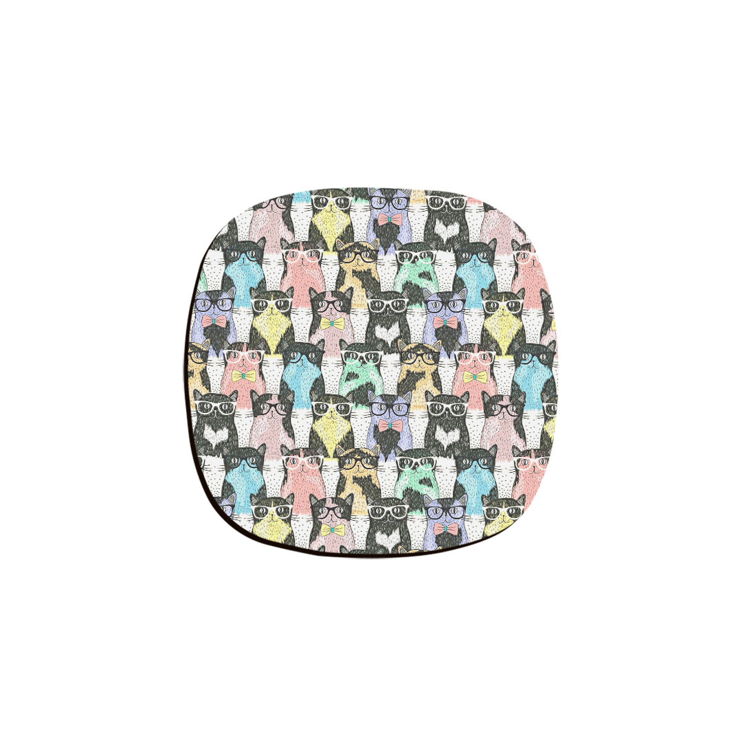 زیر لیوانی ترمه طراحان ایده مدل گربه ها کد cfp1315