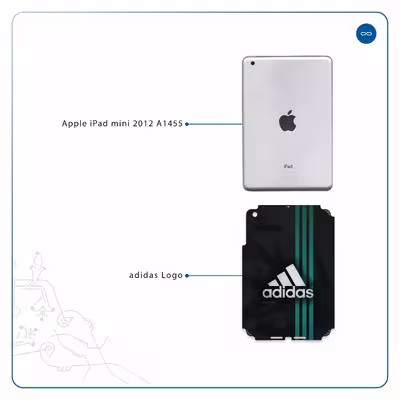 برچسب پوششی ماهوت مدل adidas-Logo مناسب برای تبلت اپل iPad mini 2012 A1455