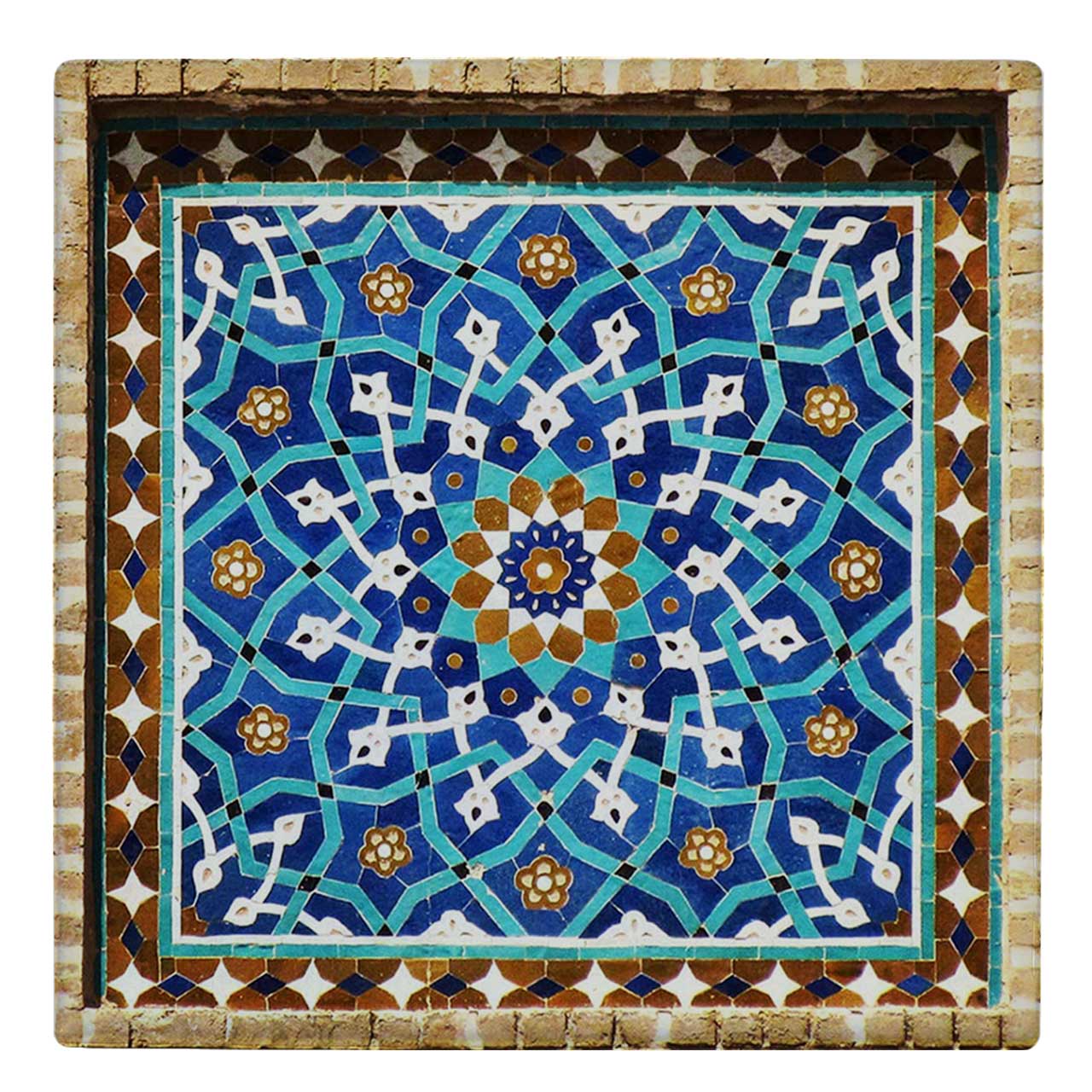  کاشی کارنیلا طرح نقوش هندسی ایرانی کد wk189