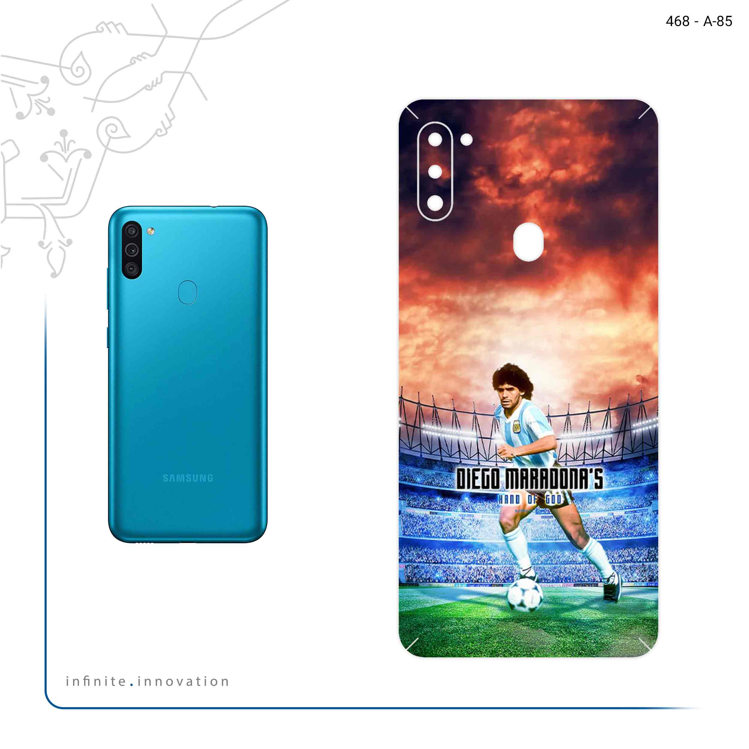 برچسب پوششی ماهوت مدل Diego Maradona مناسب برای گوشی موبایل سامسونگ Galaxy M11