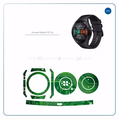 برچسب ماهوت طرح Green Printed Circuit Board مناسب برای ساعت هوشمند هوآوی Watch GT 2e