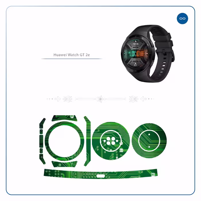 برچسب ماهوت طرح Green Printed Circuit Board مناسب برای ساعت هوشمند هوآوی Watch GT 2e