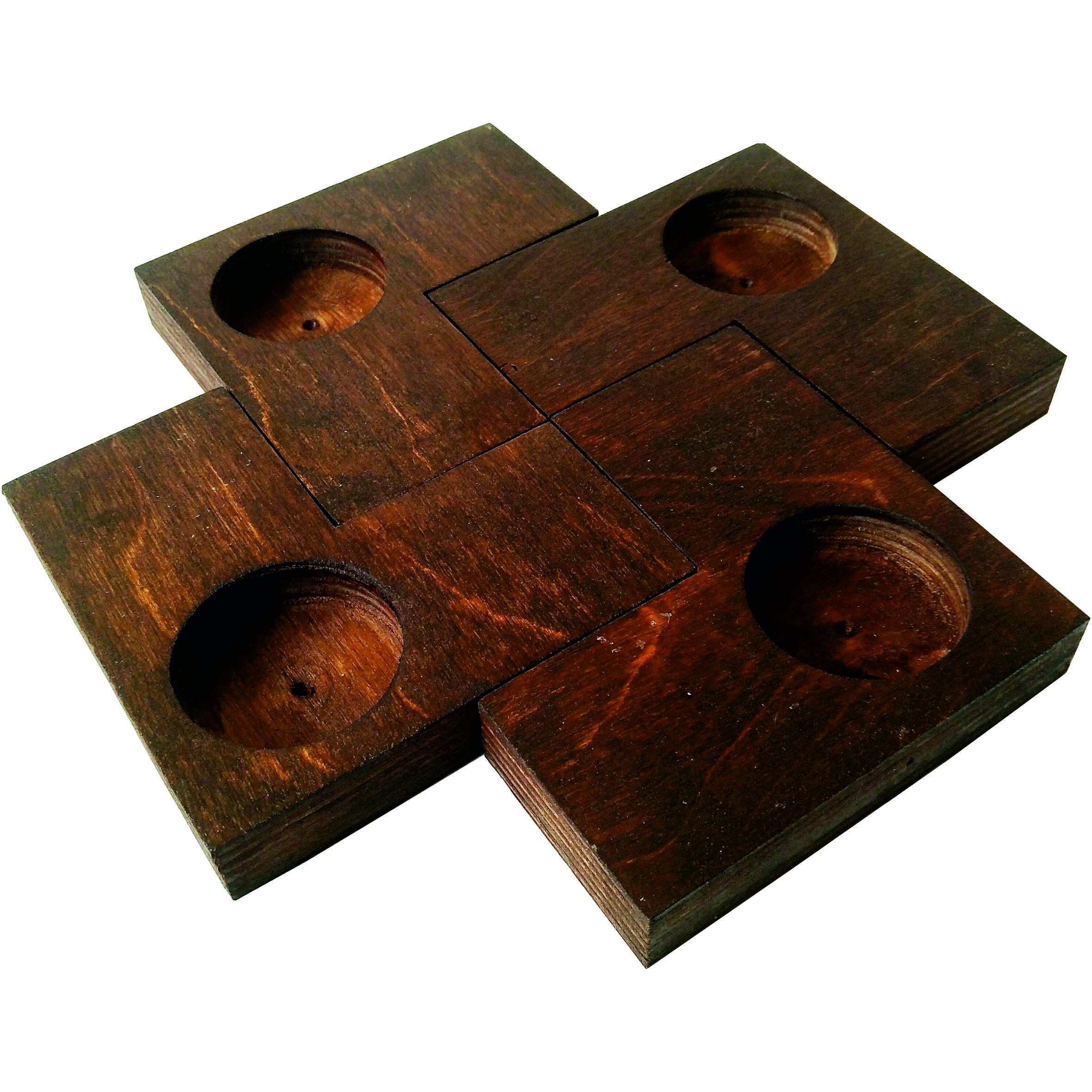 جاشمعی چوبی مدل L and L مجموعه چهار عددی