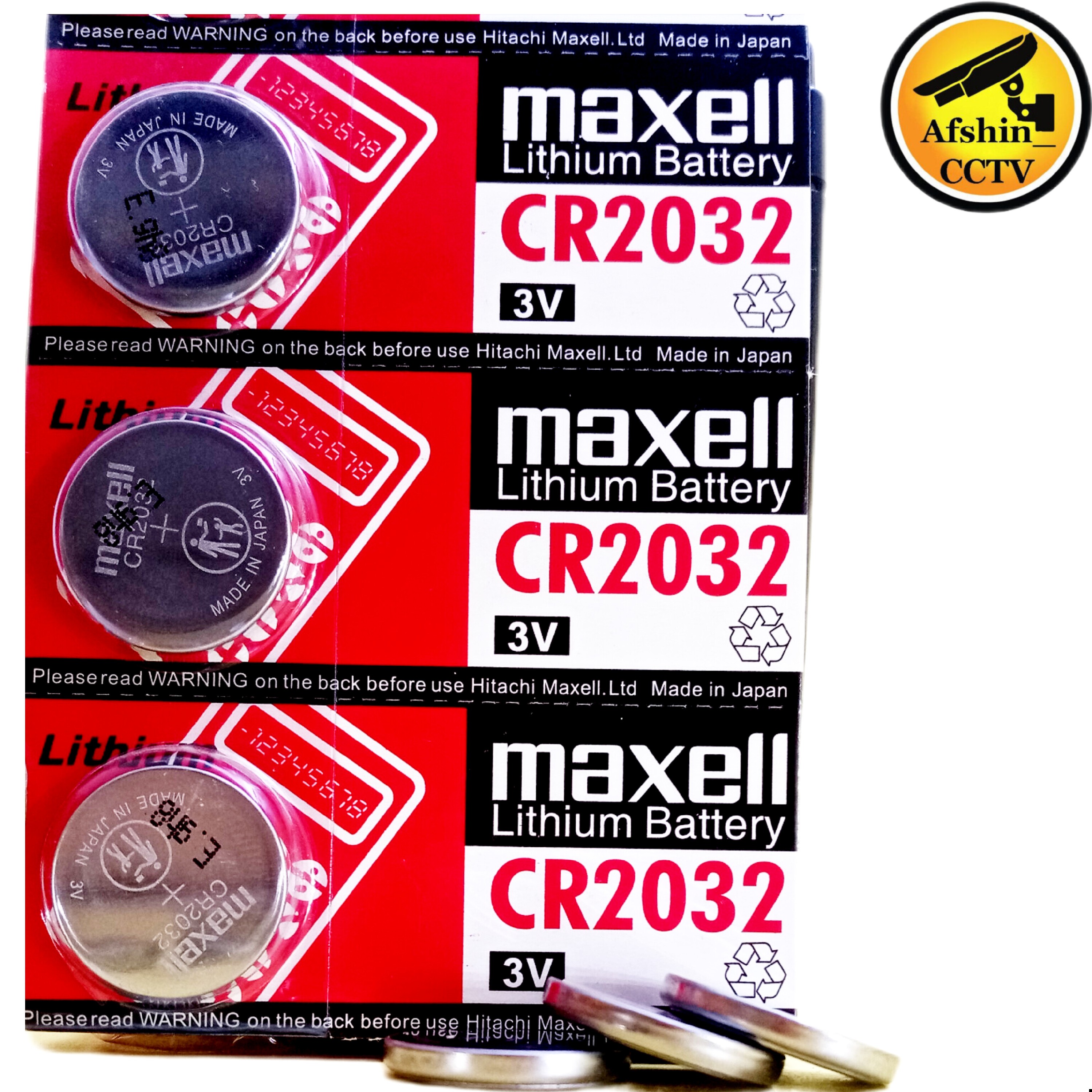 باتری سکه ای 3 ولتی مدل CR2032مکسل ژاپن 