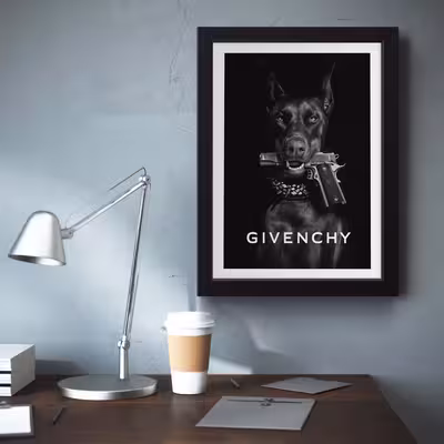 تابلو مدل Dobermann GIVENCHY کد S2403-b
