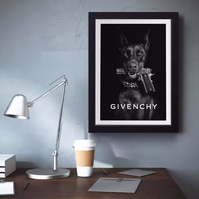 تابلو مدل Dobermann GIVENCHY کد S2403-b