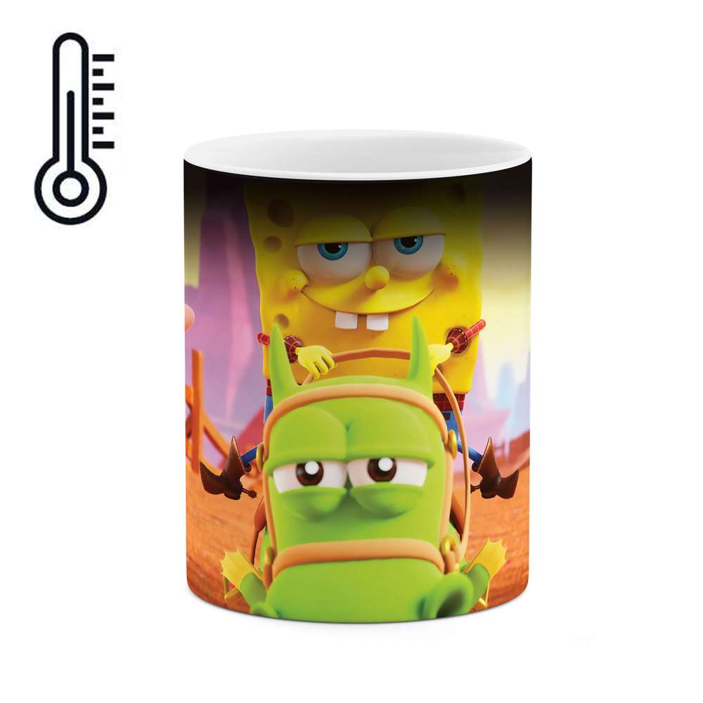 ماگ حرارتی طرح باب اسفنجی مدل mgph02690