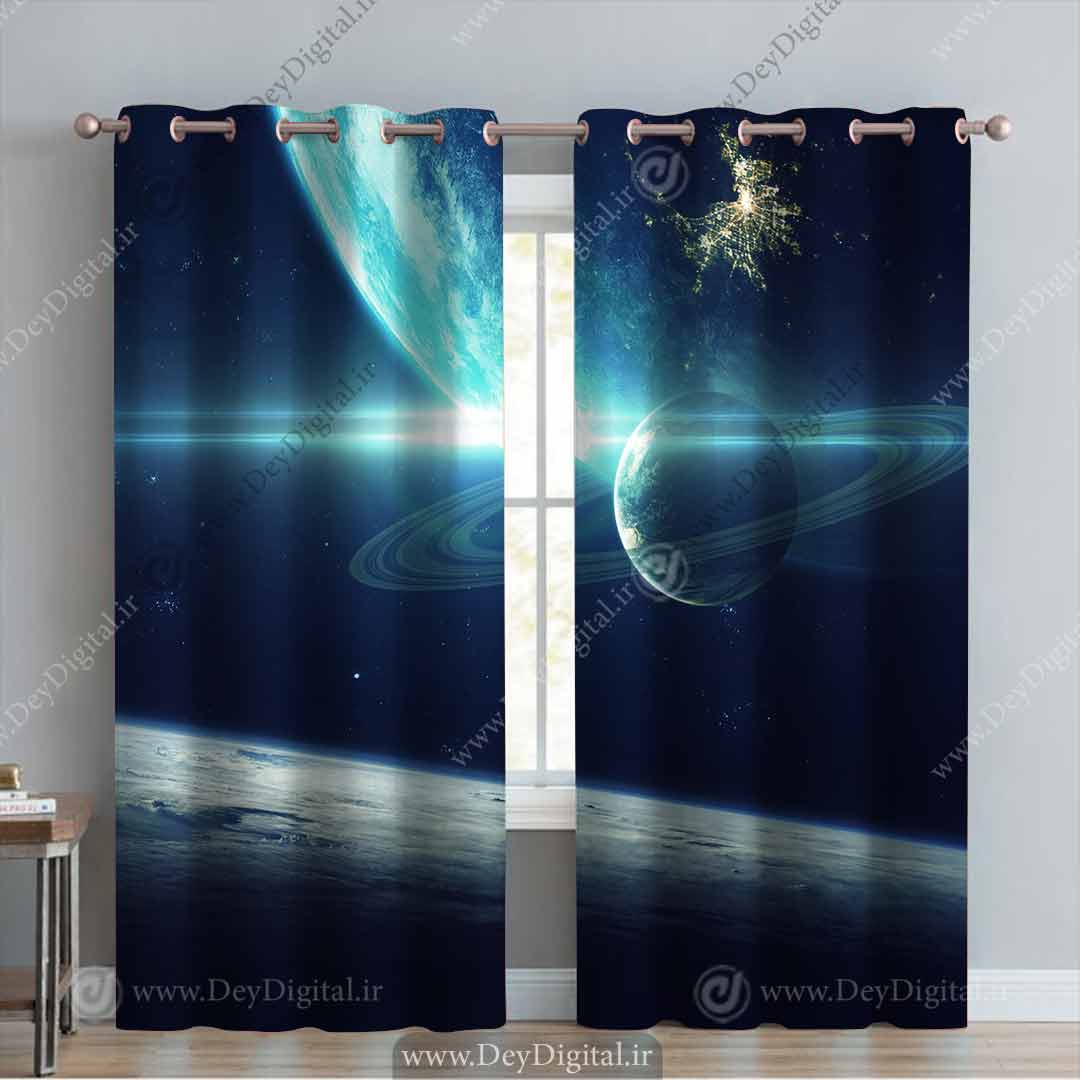 پرده پانچی طرح سیاره زحل pk-3323