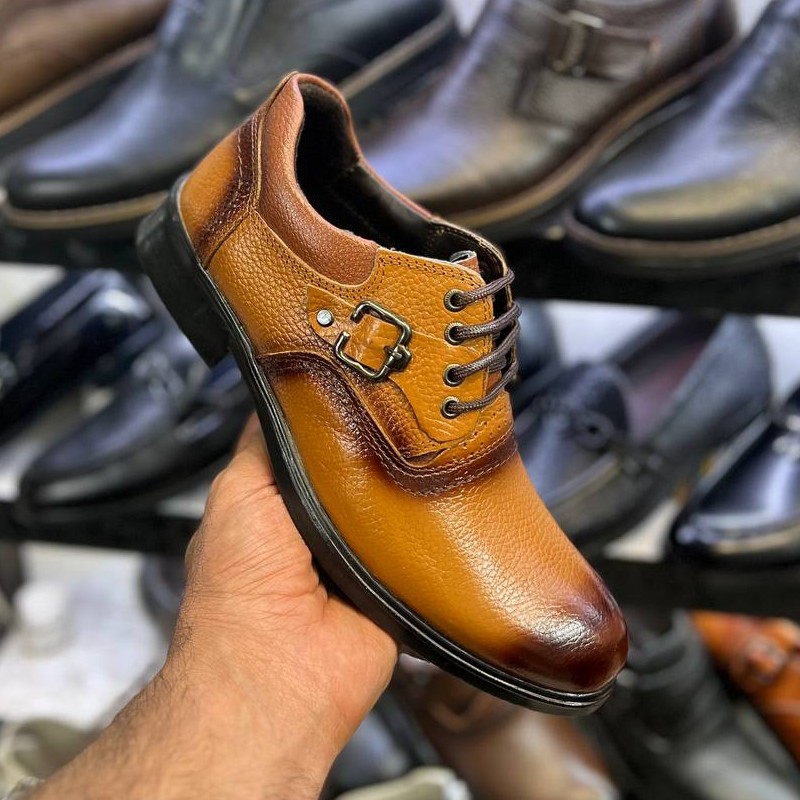 کفش چرم طبیعی روزمره مردانه مدل بندی 
