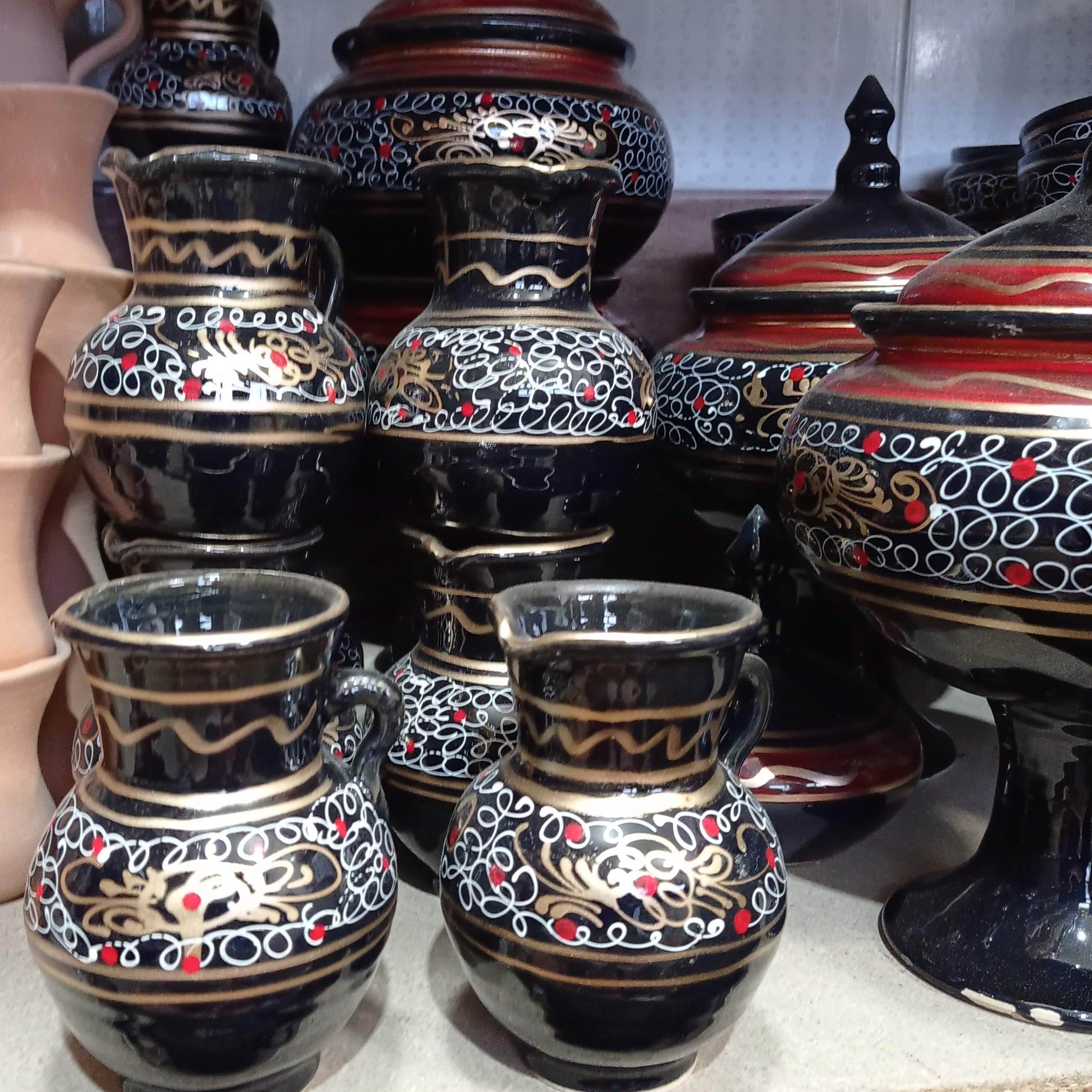 پارچ سس خوری طرح دار سرامیکی هر جفت 135تومان