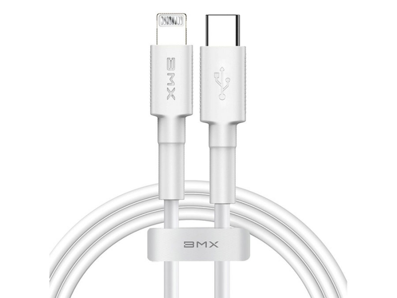 کابل شارژ سریع تایپ سی به لایتنینگ بیسوس Baseus BMX Mini White Type-C to Lightning Cable 12m