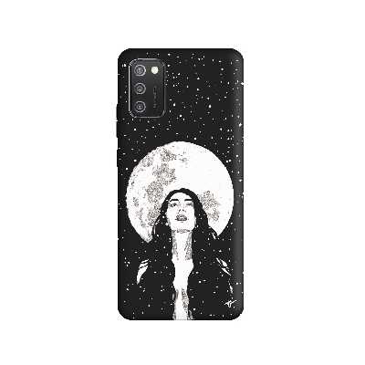 کاور طرح دختر و ماه مینیمال کد y241 مناسب برای گوشی موبایل سامسونگ Galaxy A02s