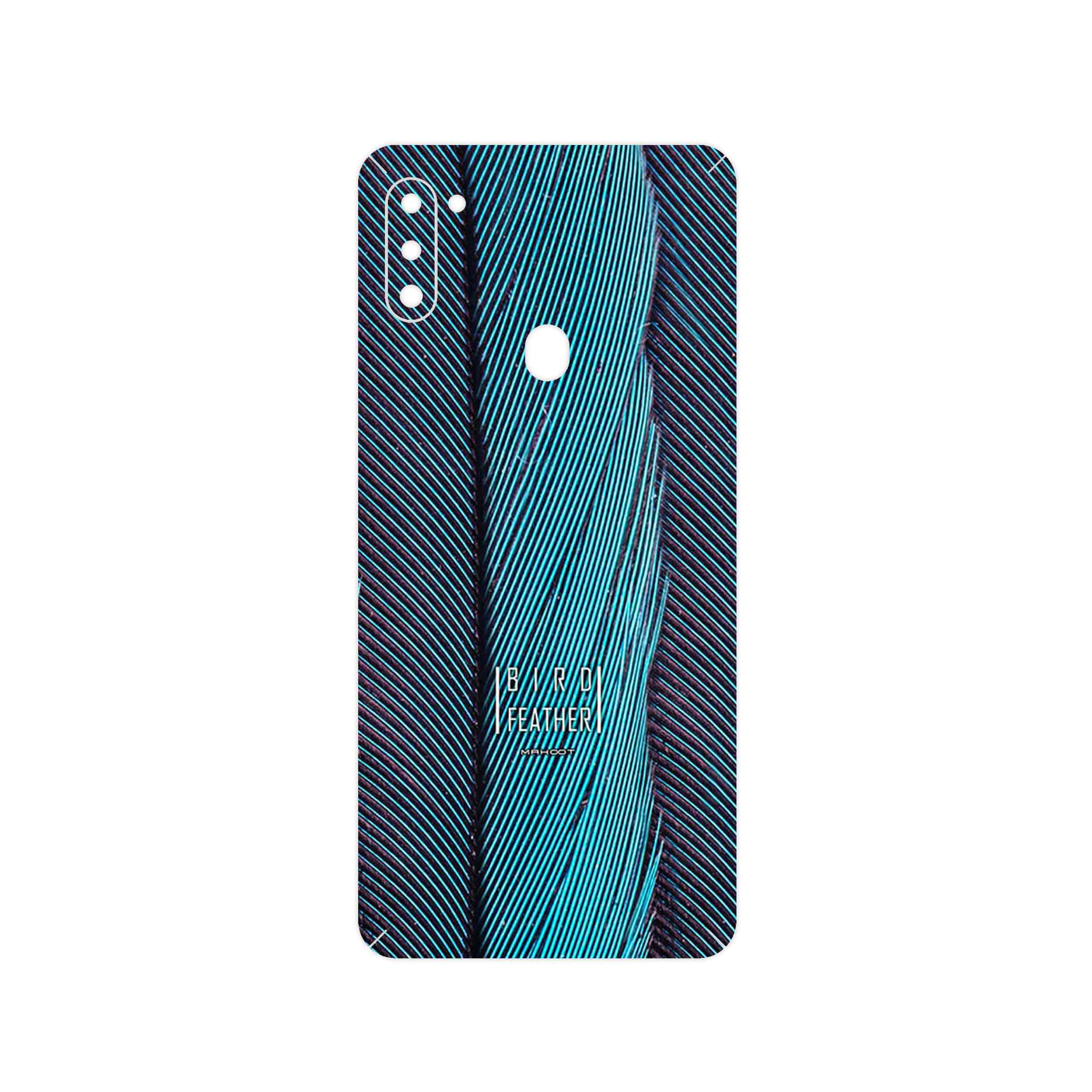 برچسب پوششی ماهوت مدل Turquoise feathers مناسب برای گوشی موبایل سامسونگ Galaxy M11