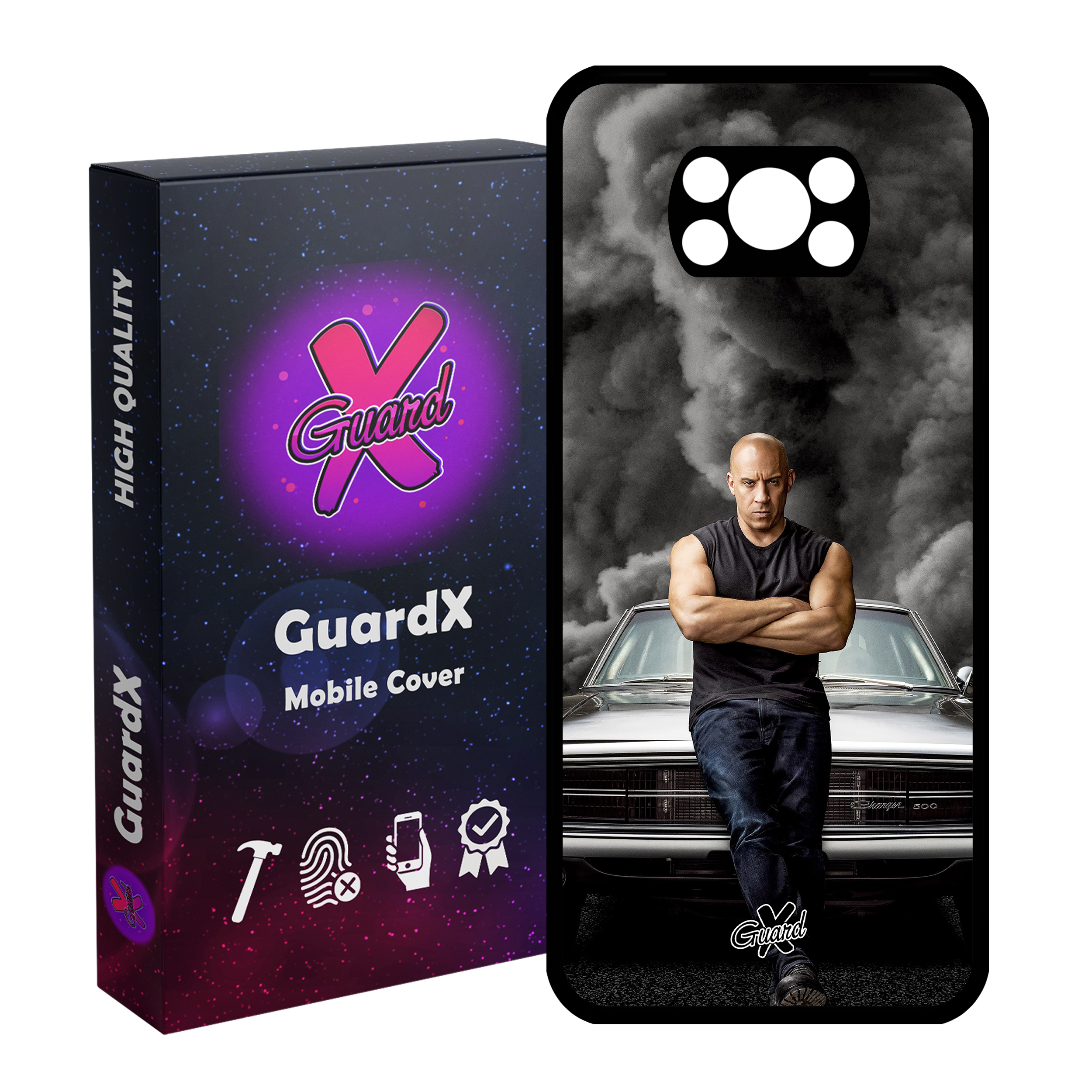 کاور گارد ایکس طرح Vin Diesel مدل Glass10183 مناسب برای گوشی موبایل شیائومی Poco X3 / Poco X3 NFC