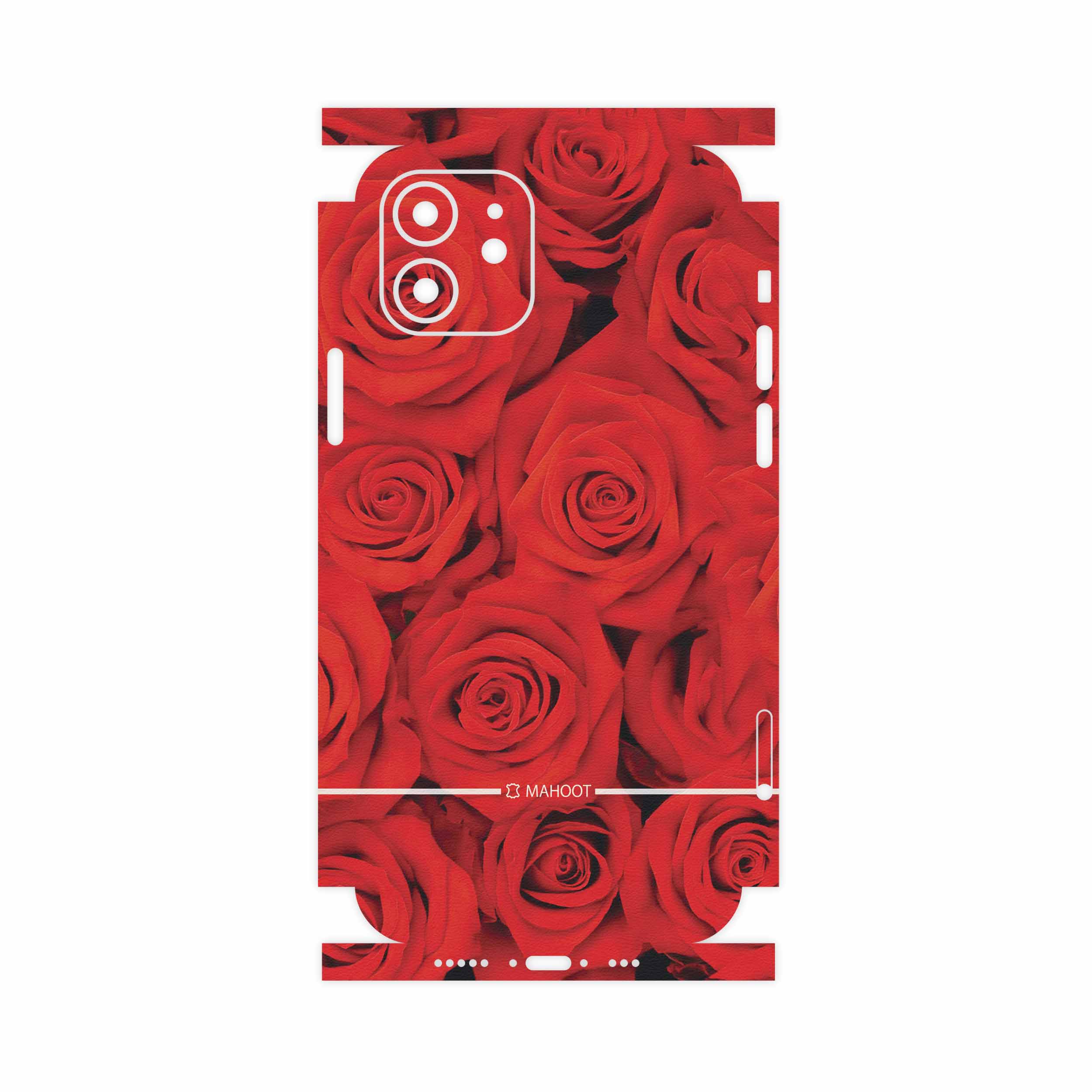 برچسب پوششی ماهوت مدل Red-Flower-FullSkin مناسب برای گوشی موبایل اپل iPhone 12
