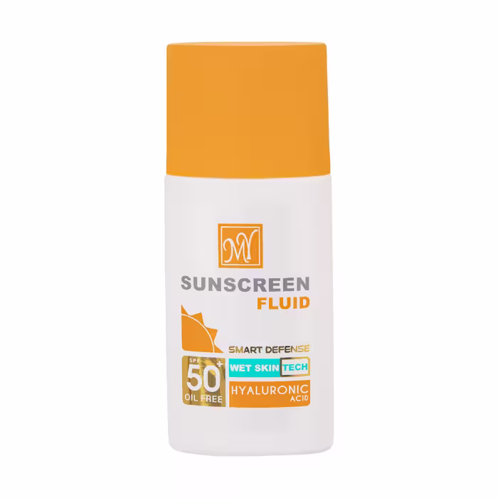 فلوئید ضد آفتاب بی رنگ مای SPF50 مدل Hyaluronic Acid مناسب انواع پوست حجم 50 میلی لیتر