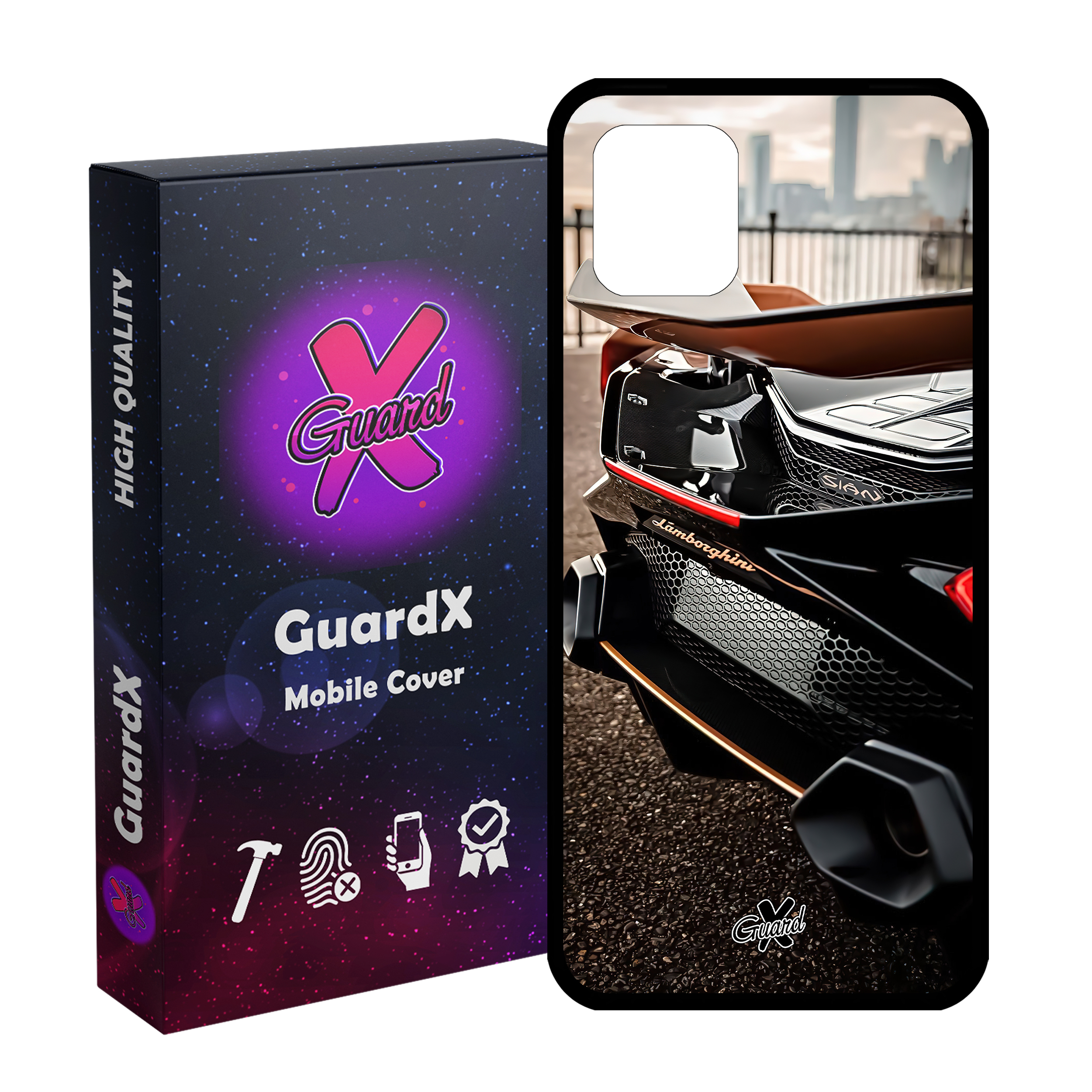 کاور گارد ایکس طرح لامبورگینی مدل Glass10492 مناسب برای گوشی موبایل سامسونگ Galaxy Note 10 Lite / A81