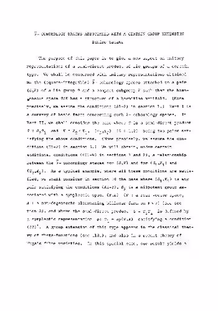 خرید و دانلود نسخه کامل کتاب Cohomology spaces associated with a certain group extension