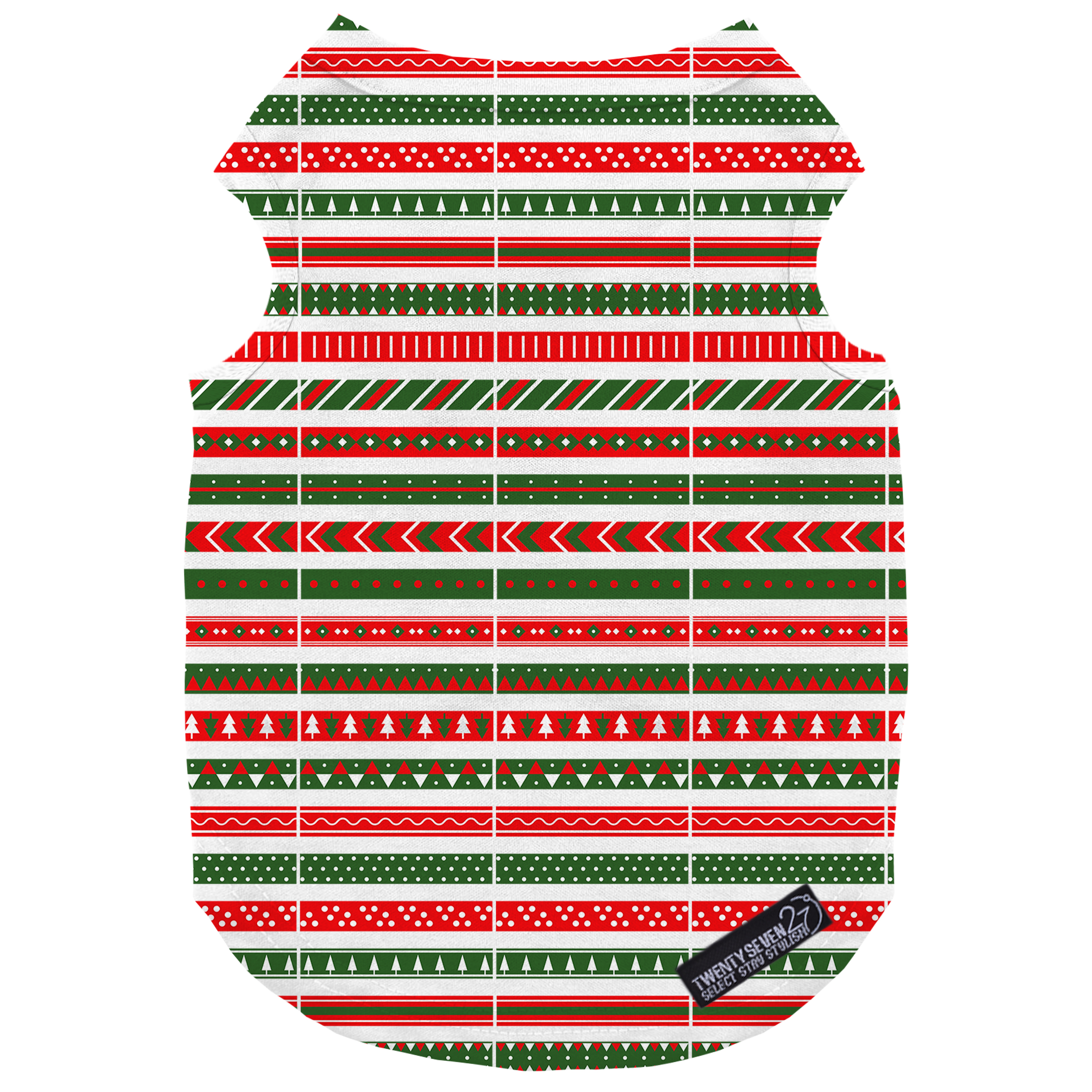 لباس سگ و گربه 27 طرح Christmas Pattern کد MH680 سایز M