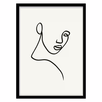تابلو فورنیمو مدل پرتره لاین آرت ابسترکت و مینیمال کد 066B