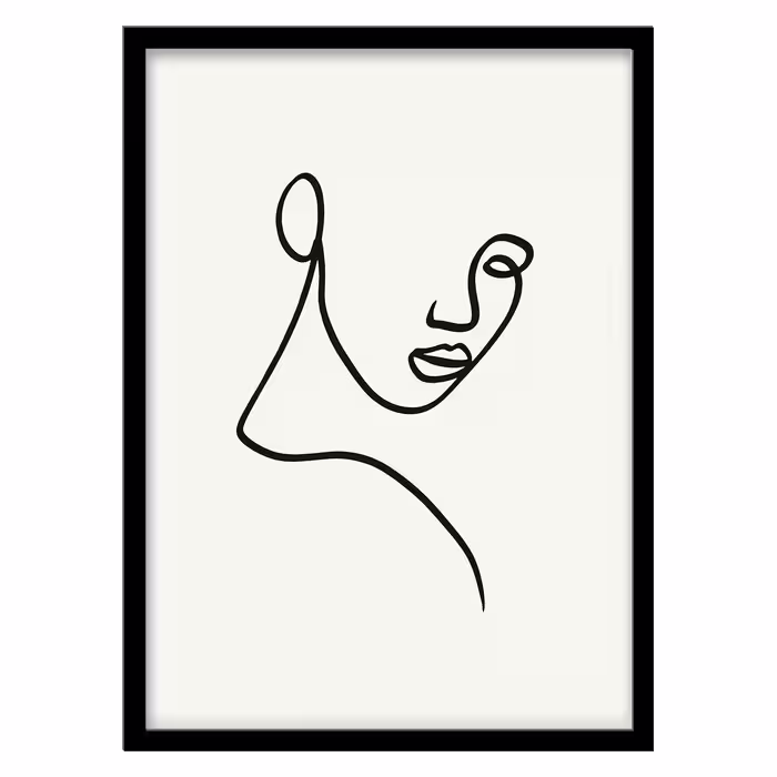 تابلو فورنیمو مدل پرتره لاین آرت ابسترکت و مینیمال کد 066B