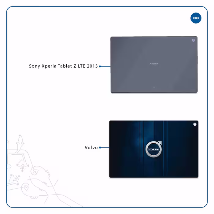 برچسب پوششی ماهوت مدل Volvo مناسب برای تبلت سونی Xperia Tablet Z LTE 2013