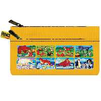 کیف جا مدادی دو جیب مجزا با زیپ فانتزی پارچه مخمل طرح حیوانات سایز 10 در 20 مدل X4-610 شرکت رنس