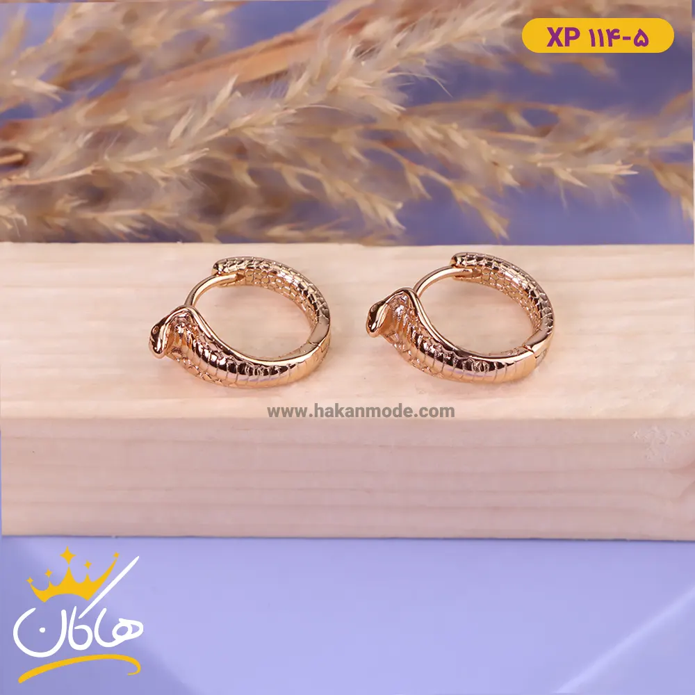 گوشواره استیل زنانه طرح مار کبری | xp114/5