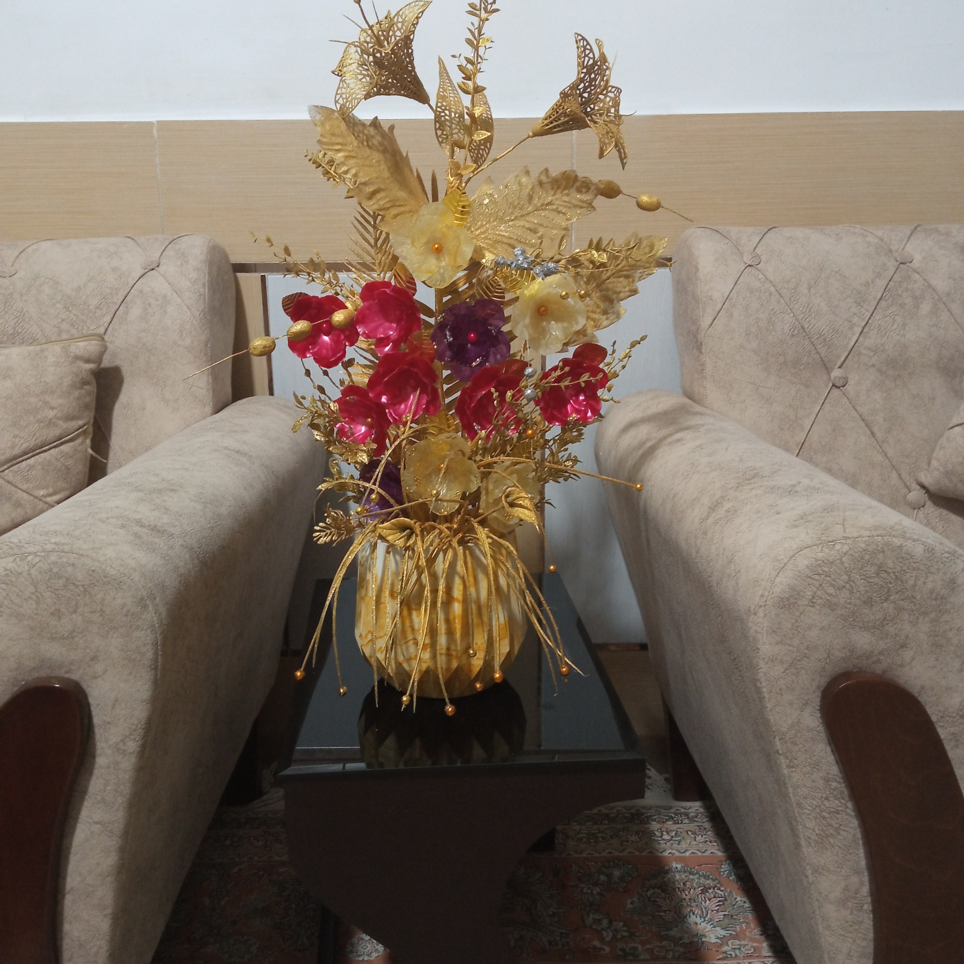 گلدان مصنوعی کریستالی
