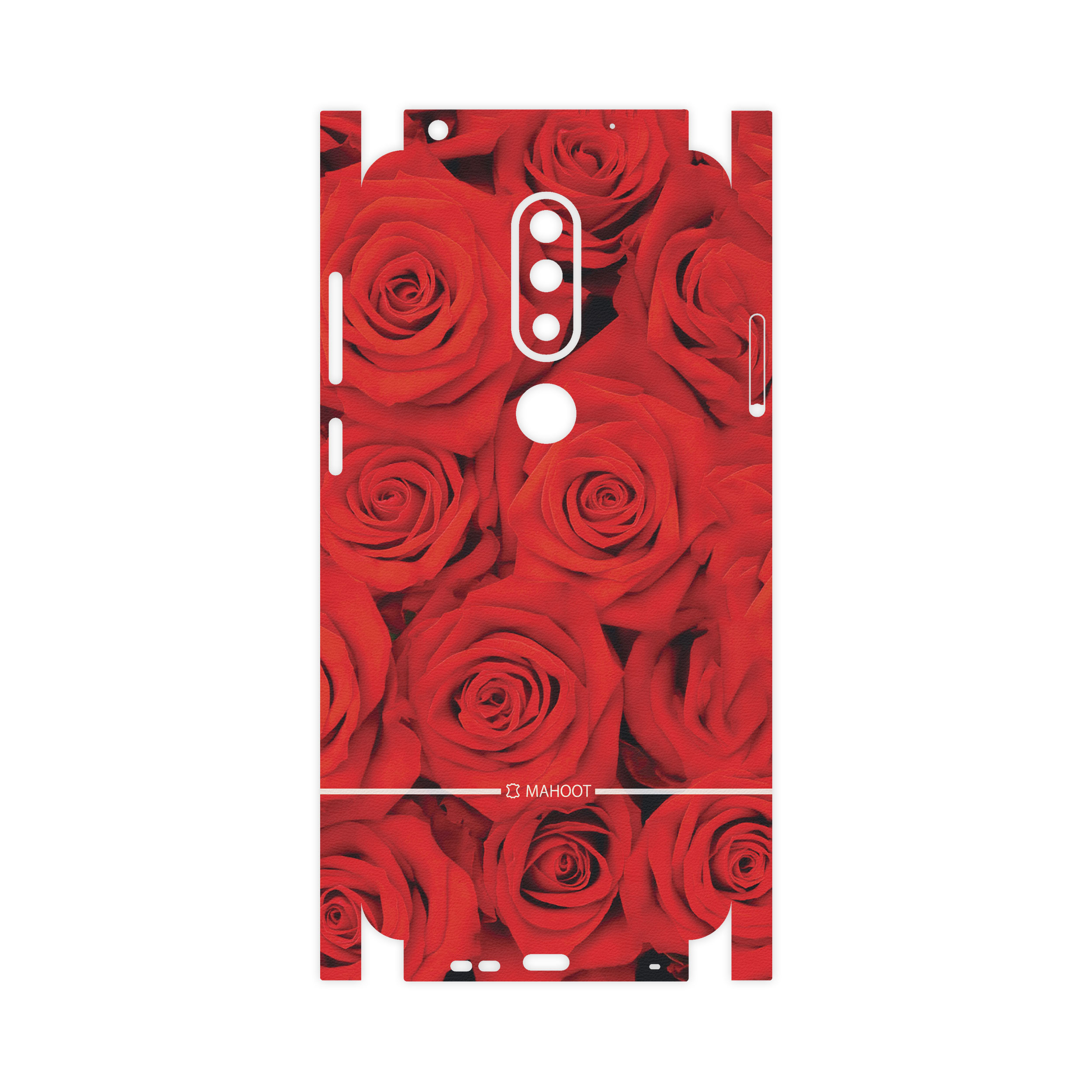 برچسب پوششی ماهوت مدل Red-Flower-FullSkin مناسب برای گوشی موبایل نوکیا 6.1 Plus
