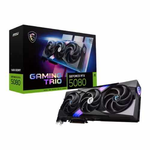 کارت گرافیک ام اس آی مدل GeForce RTX 5080 16GB GAMING TRIO OC (آکبند-گارانتی اصلی)