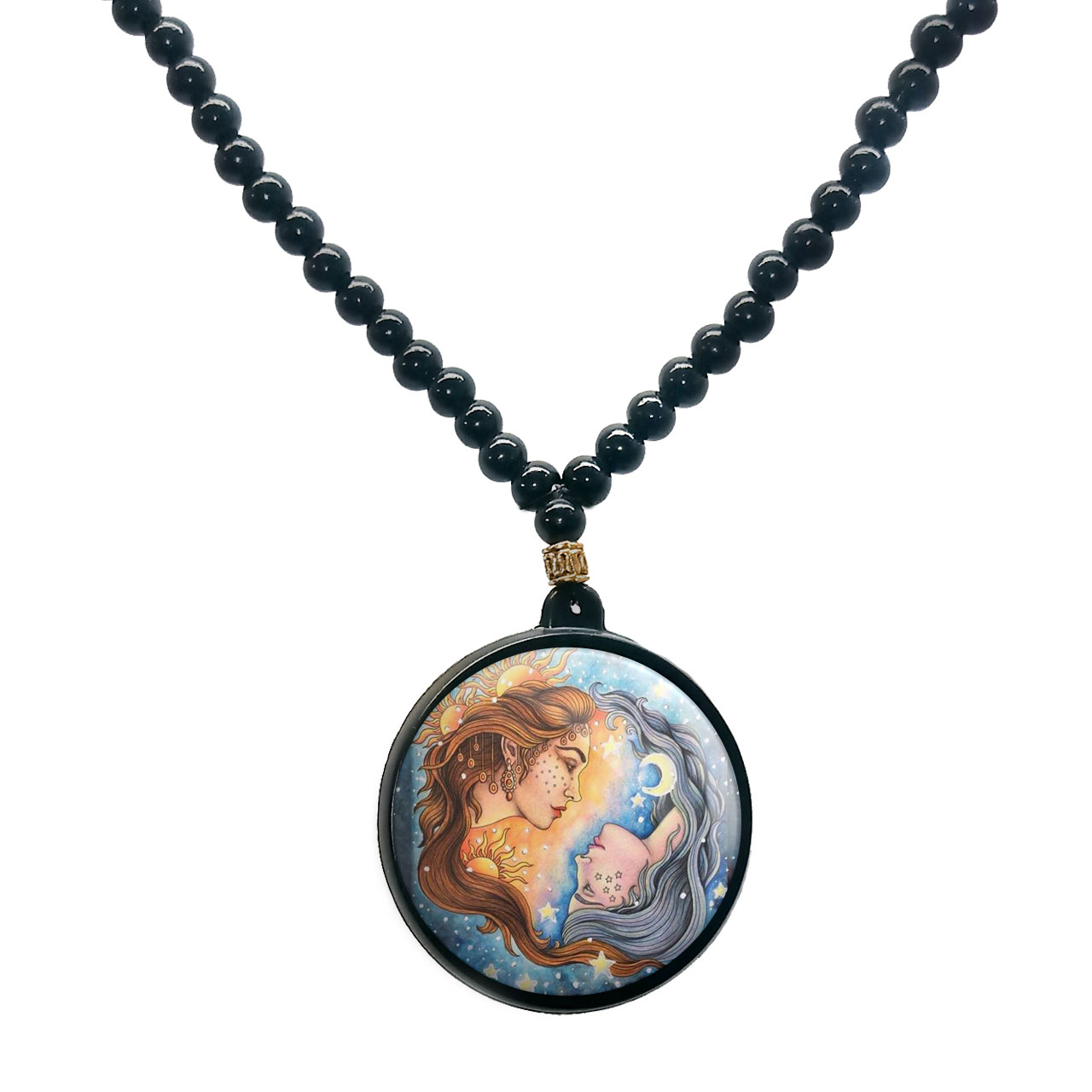 گردنبند پرمانه طرح دخترونه کد pmd.4418مدل دو طرفه