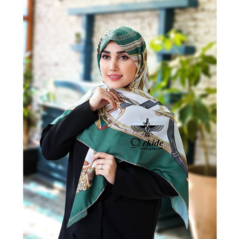 روسری نخ ابریشم گارزا قواره 130 سانت GK122438