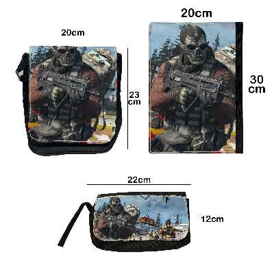 کلاسور مدل CALL OF DUTY به همراه کیف پاسپورتی و جامدادی