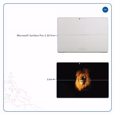 برچسب پوششی ماهوت مدل Lion مناسب برای تبلت مایکروسافت Surface Pro 3 2014
