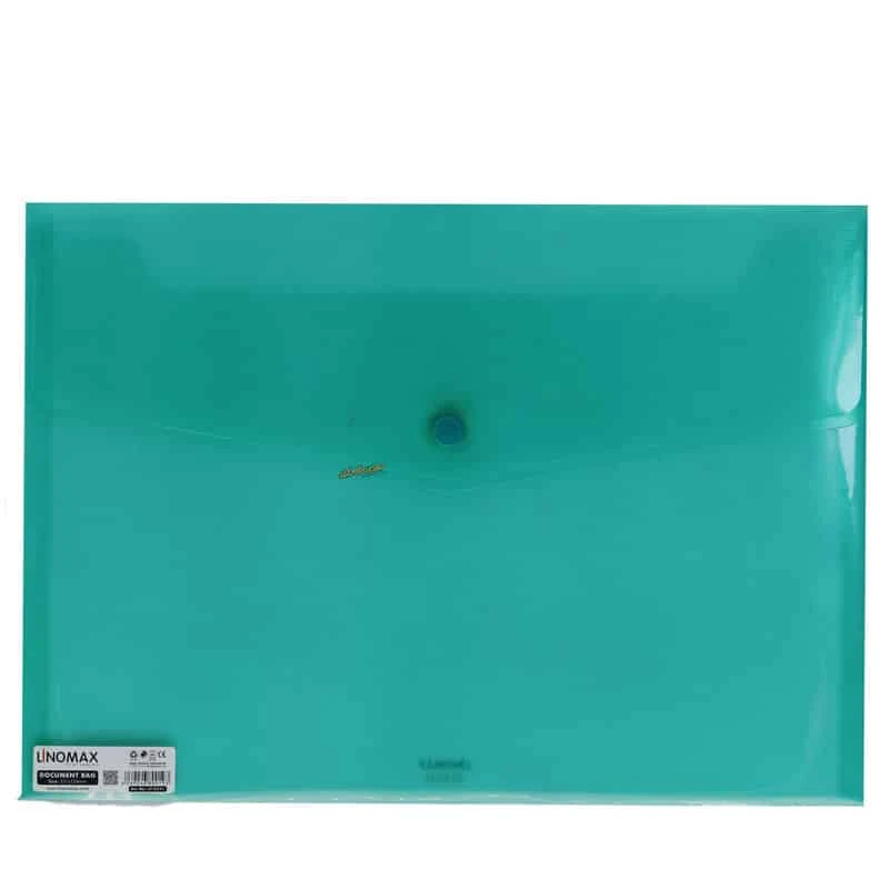 پوشه دکمه دار A4 سبزابی لینومکس