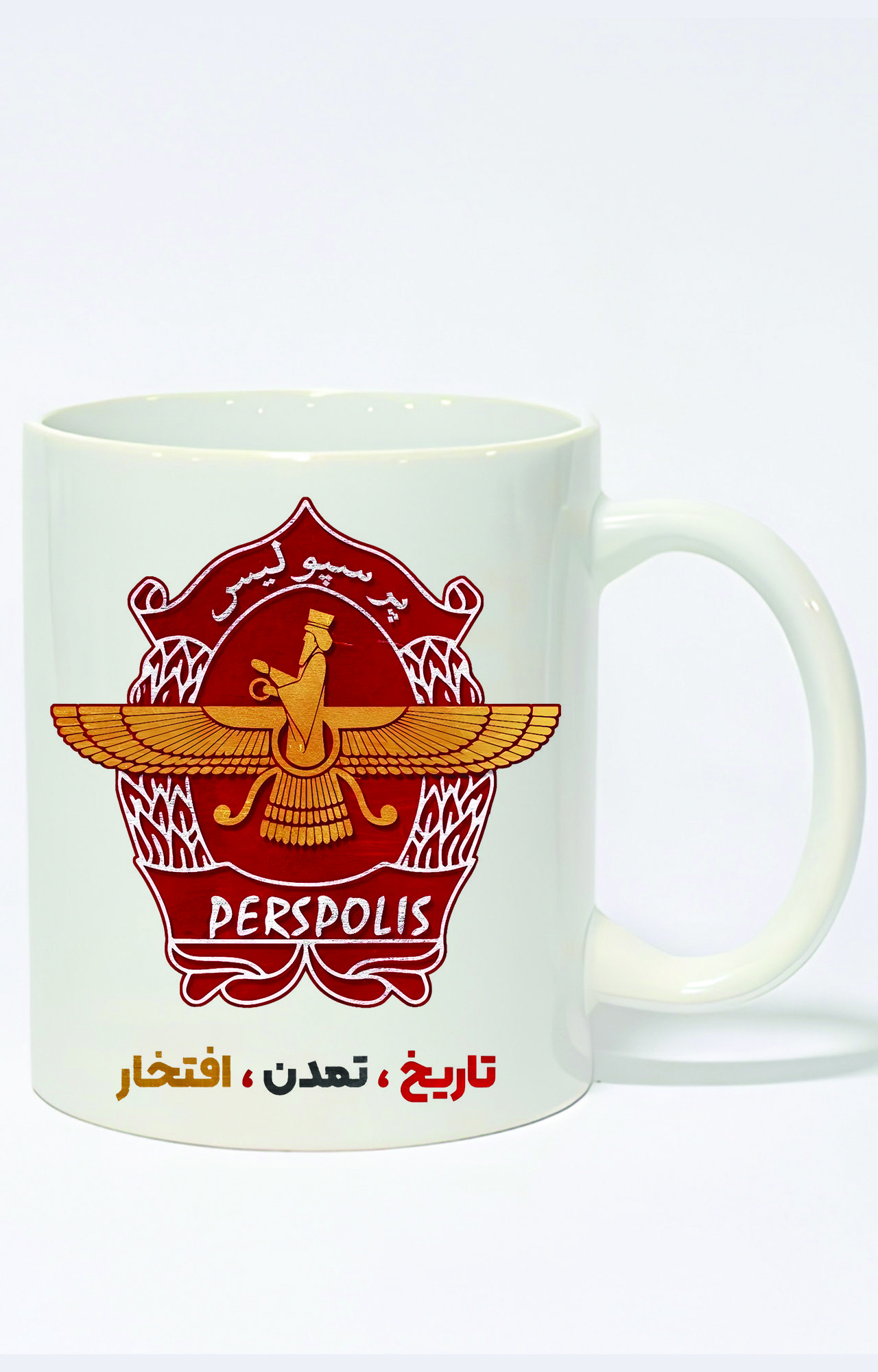 ماگ ساده طرح پرسپولیس کد 3477