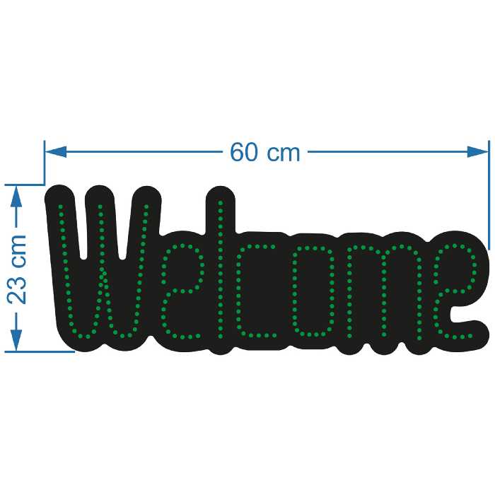 تابلو ال ای دی آیاز طرح Welcome کد 229G