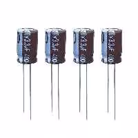 خازن الکترولیت 3.3 میکروفاراد 400 ولت آکسبوم مدل TEC-330400 بسته 4 عددی
