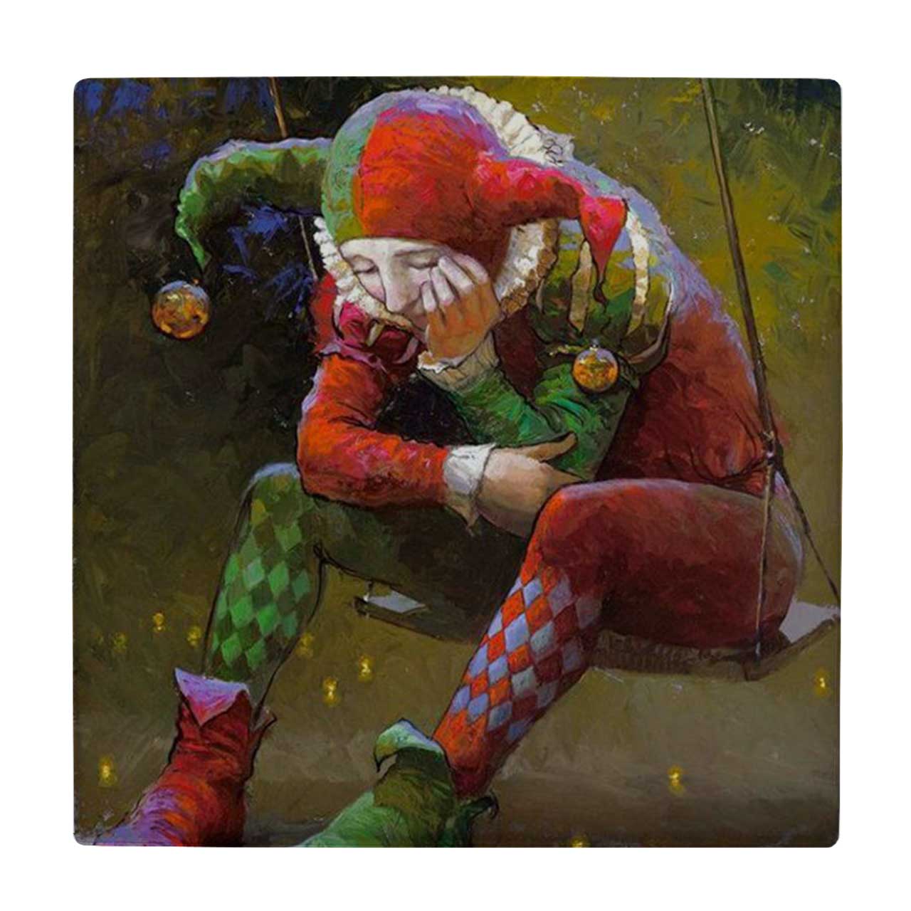 زیر لیوانی  طرح نقاشی دلقک کد    6086848_5093