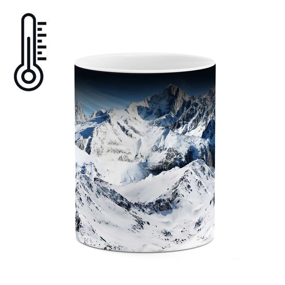 ماگ حرارتی طرح کوهستان برفی مدل mgh05152