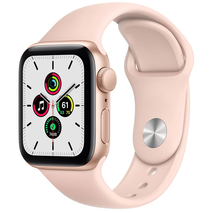 ساعت هوشمند اپل واچ سری SE سایز 40میلی‌متری مدل Apple Watch SE GPS 40mm Gold Aluminium Case with Pink Sand Sport Band