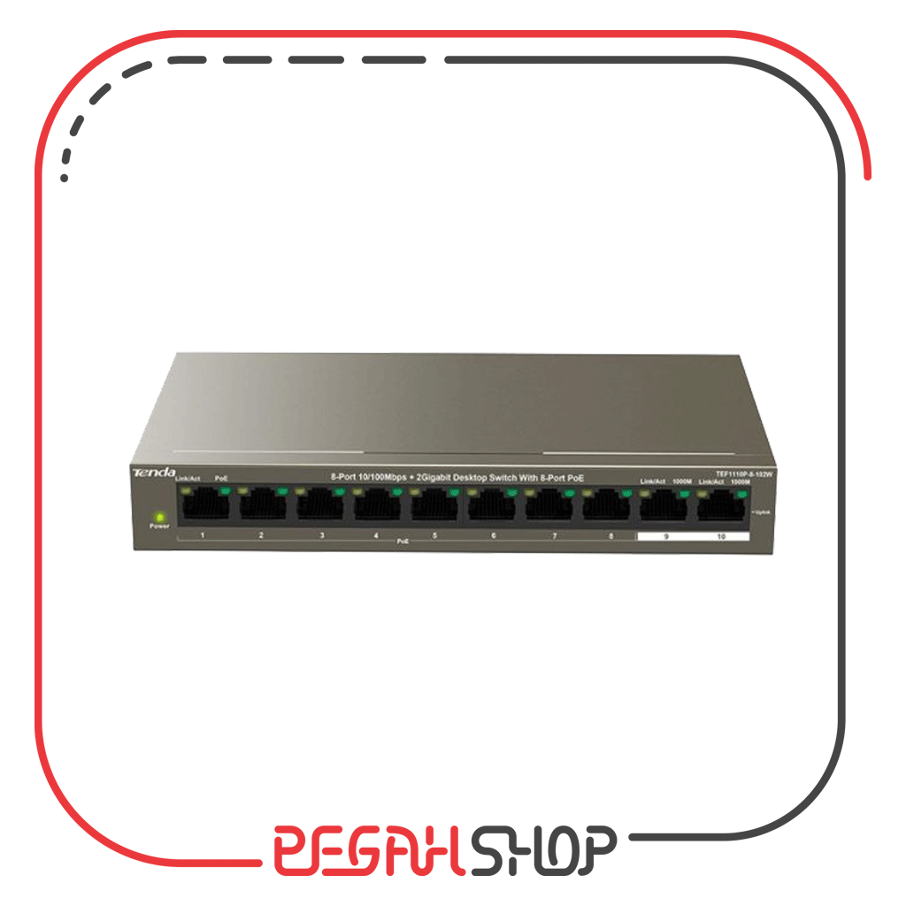 سویچ 6 پورت برند تندا مدل TEF-1106P-4-63W