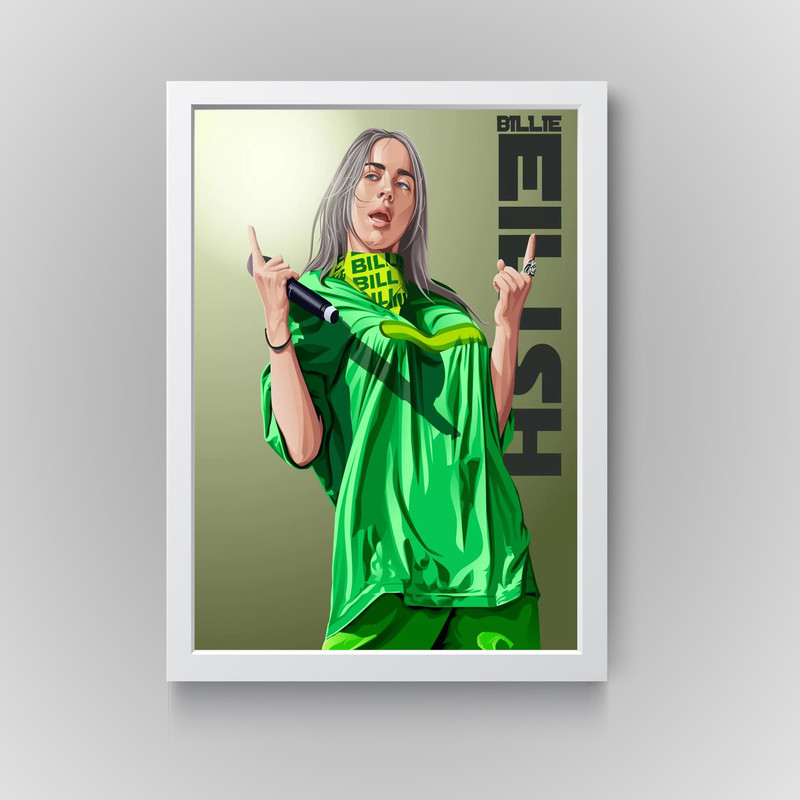 تابلو طرح بیلی ایلیش کدN117 | دنیای قاب