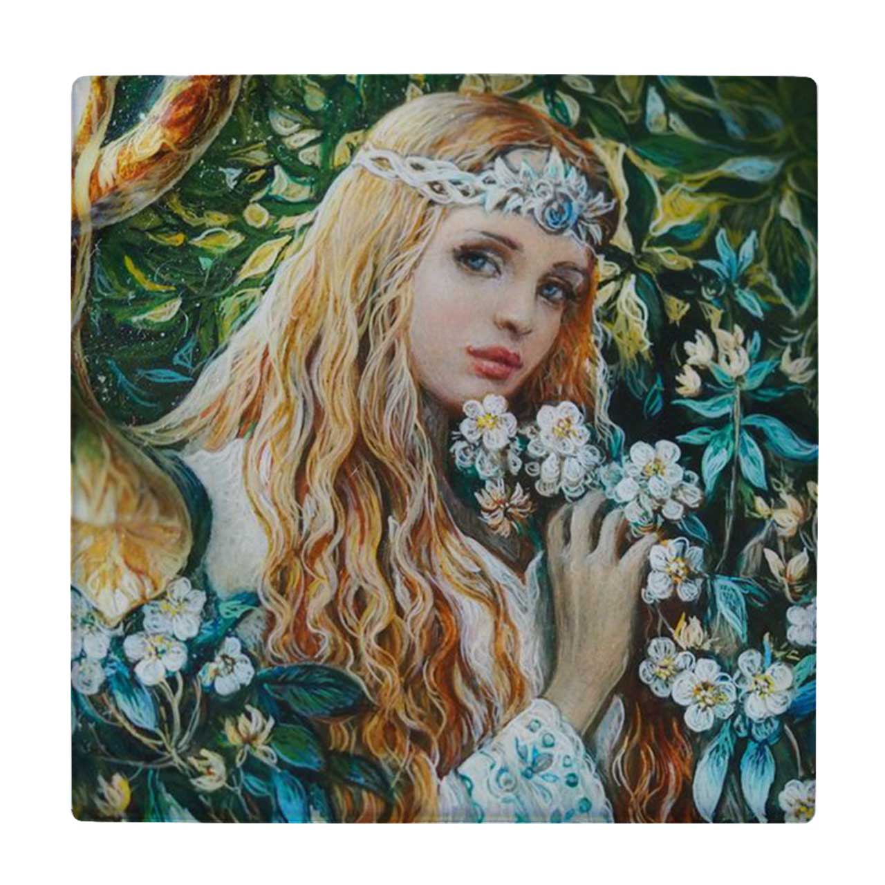  کاشی کارنیلا طرح نقاشی پرتره بانو کد wkk1195