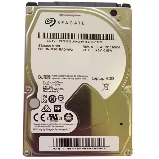 هارددیسک اینترنال لپ تاپ سیگیت ظرفیت 2 ترابایت با 1 سال گارانتی