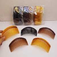 شانه زلفی عسلی کریستال بزرگ