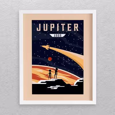 تابلو مدل دکوراتیو طرح فضا Jupiter کد 673