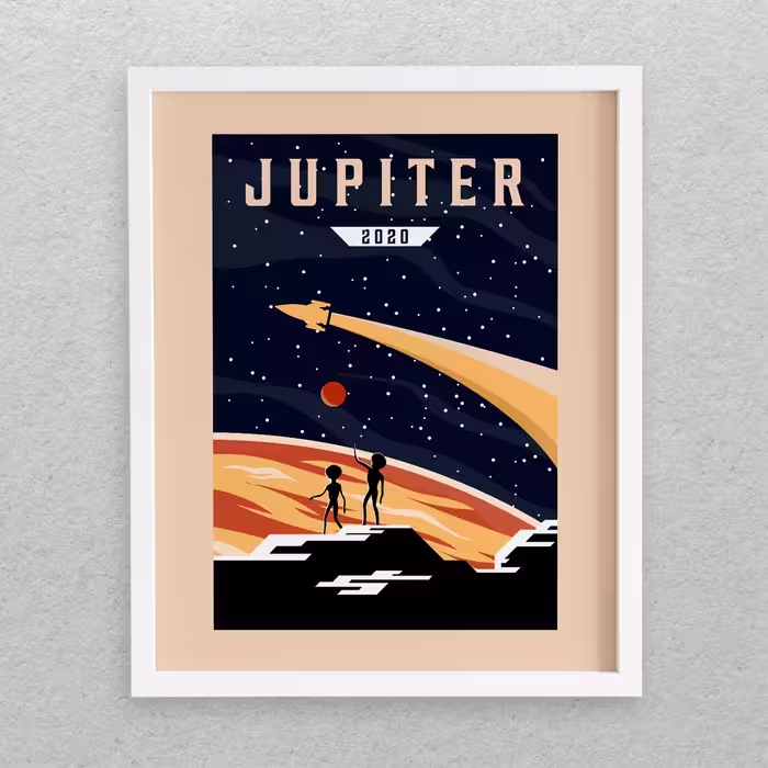 تابلو مدل دکوراتیو طرح فضا Jupiter کد 673